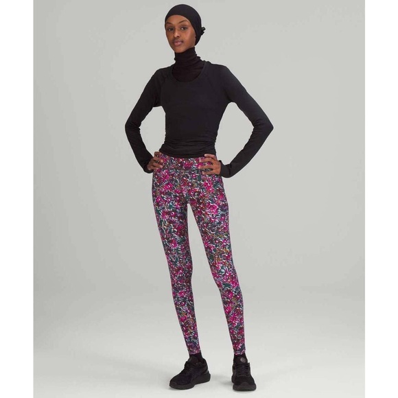 EUC Lululemon Swift Speed High Rise Tight 28” Floral Electric Multi print - Picture 5 of 7